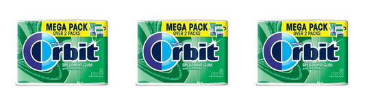 Orbit Spearmint Sugar-Free Gum Mega Packs (30 Pieces) — 3-Pack