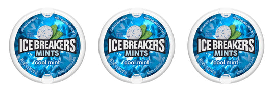 Ice Breakers Cool Mint Sugar-Free Mints 1.5oz Tins — 3-Pack