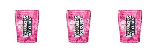 Ice Breakers Ice Cubes Bubble Breeze Sugar-Free Gum 3.24oz Bottles — 3-Pack