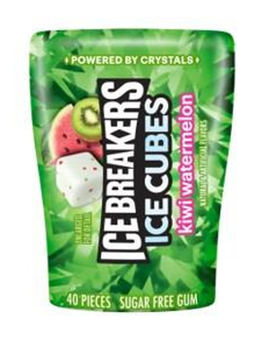 Ice Breakers Ice Cubes Kiwi Watermelon Sugar-Free Gum 3.24oz Bottles — pack