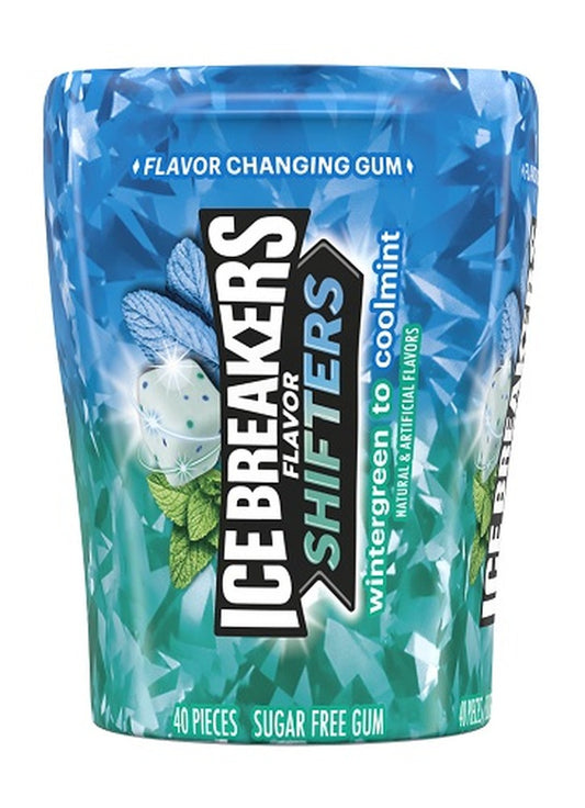 Ice Breakers Flavor Shifters Wintergreen to Cool Mint Sugar-Free Gum 3.24oz Bottles — pack