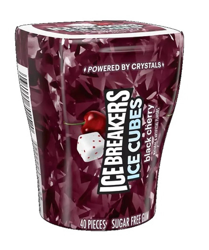 Ice Breakers Ice Cubes Black Cherry Sugar-Free Gum 3.24oz Bottles — pack