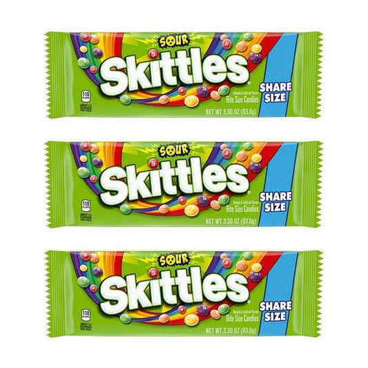 Skittles Sour Share Size 3.3oz — 3-Pack
