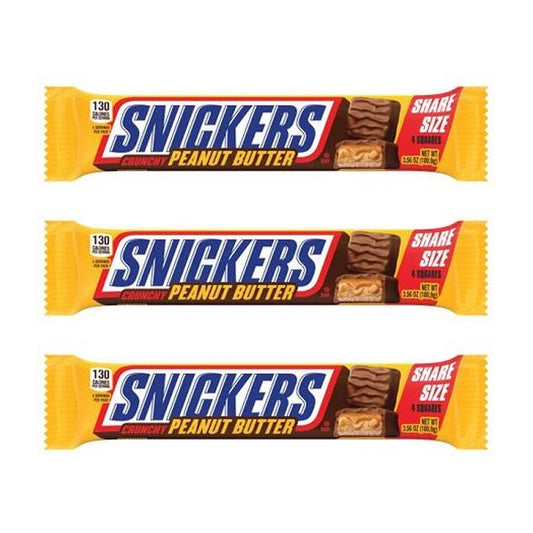 Snickers Crunchy Peanut Butter King Size 3.56oz — 3-Pack