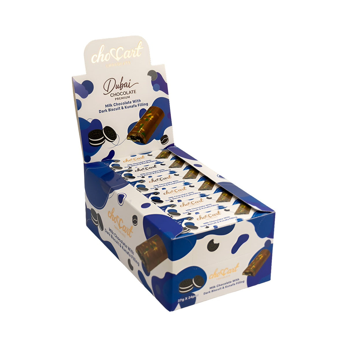 ChoCart Dubai Bar Dark Biscuit & Kunafa 37g pack — full package
