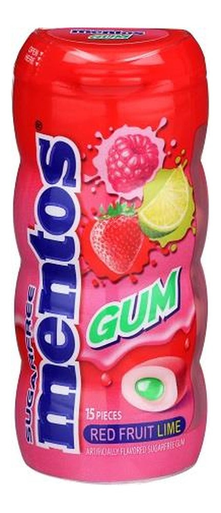 Mentos Pure Fresh Red Fruit Sugar-Free Gum 15pc Bottles (1.06oz) — pack
