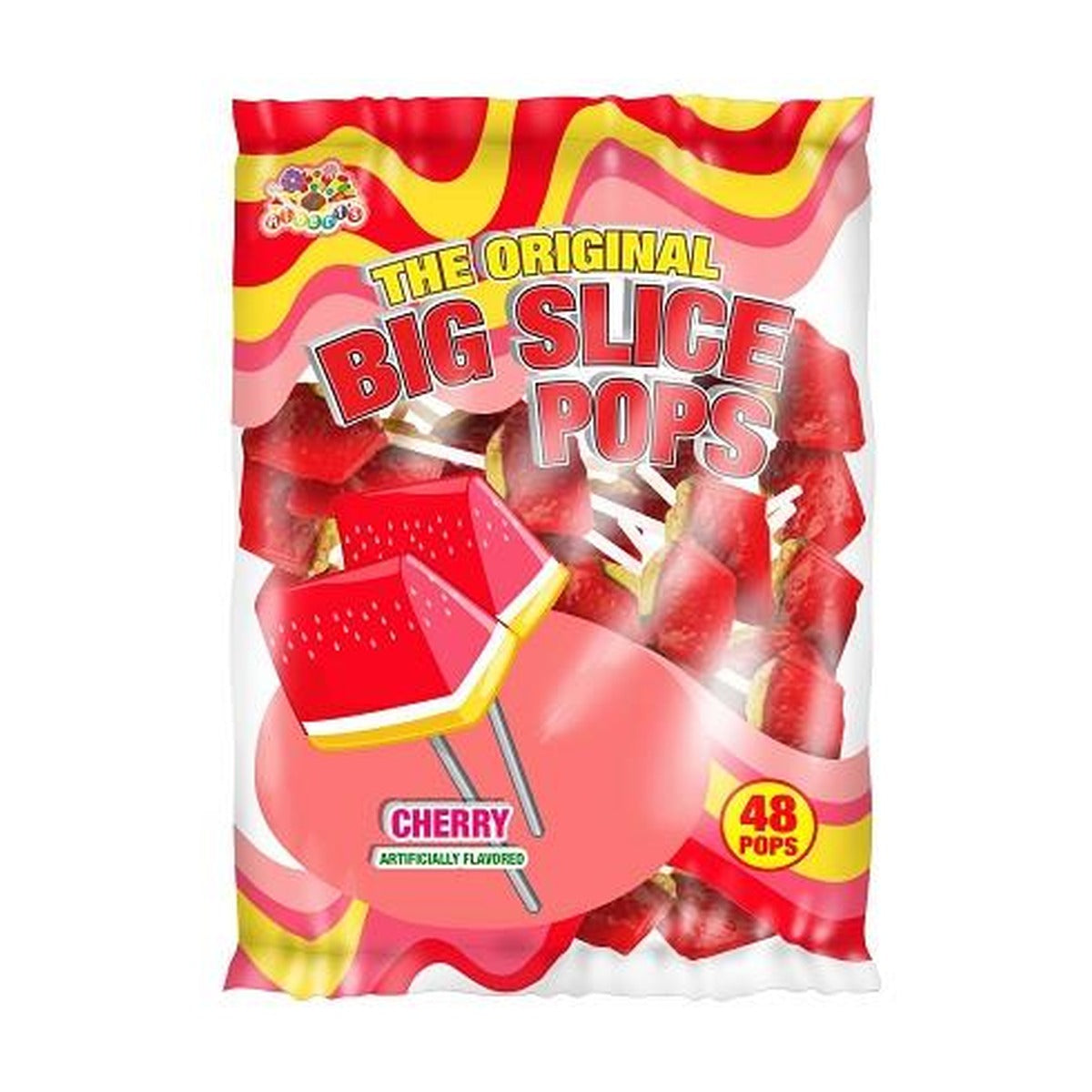 Albert's Big Slice Pops Cherry 48ct Bag — full package