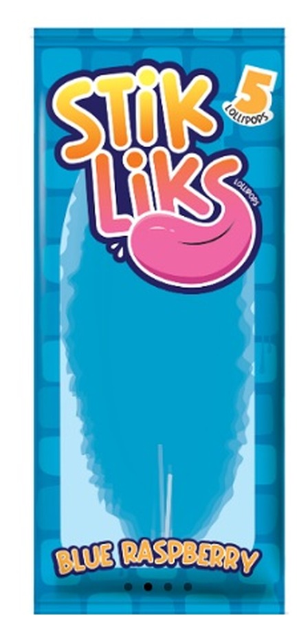 Stik Liks Blue Raspberry Lollipops 1.76oz — Box of 15