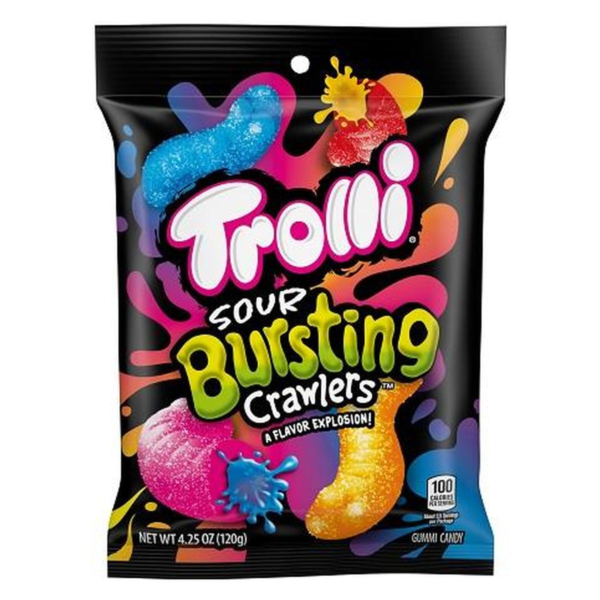 Trolli Sour Bursting Crawlers 4.25oz Peg Bag pack — full package