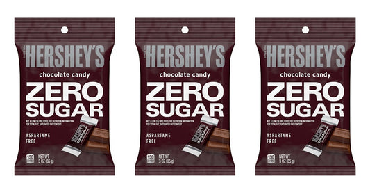 Hershey's Zero Sugar Milk Chocolate Candy 3oz Bags — 3-Pack
