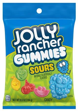 Jolly Rancher Sour Gummies 6.5oz Peg Bags — pack