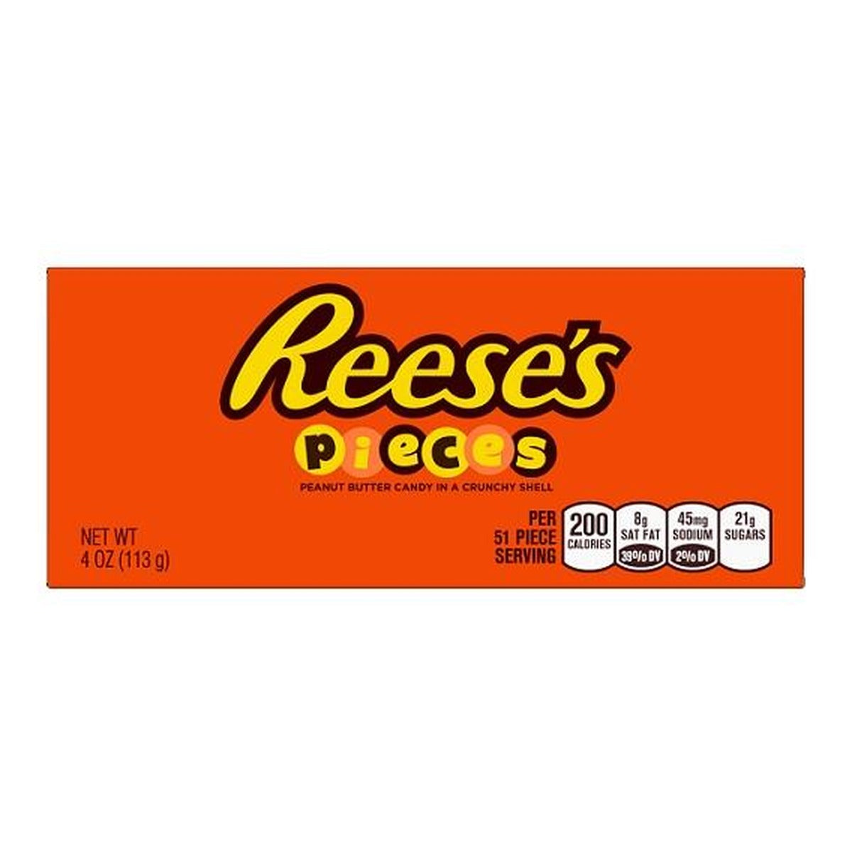 Reese's Pieces 4oz Theater Box pack — full package
