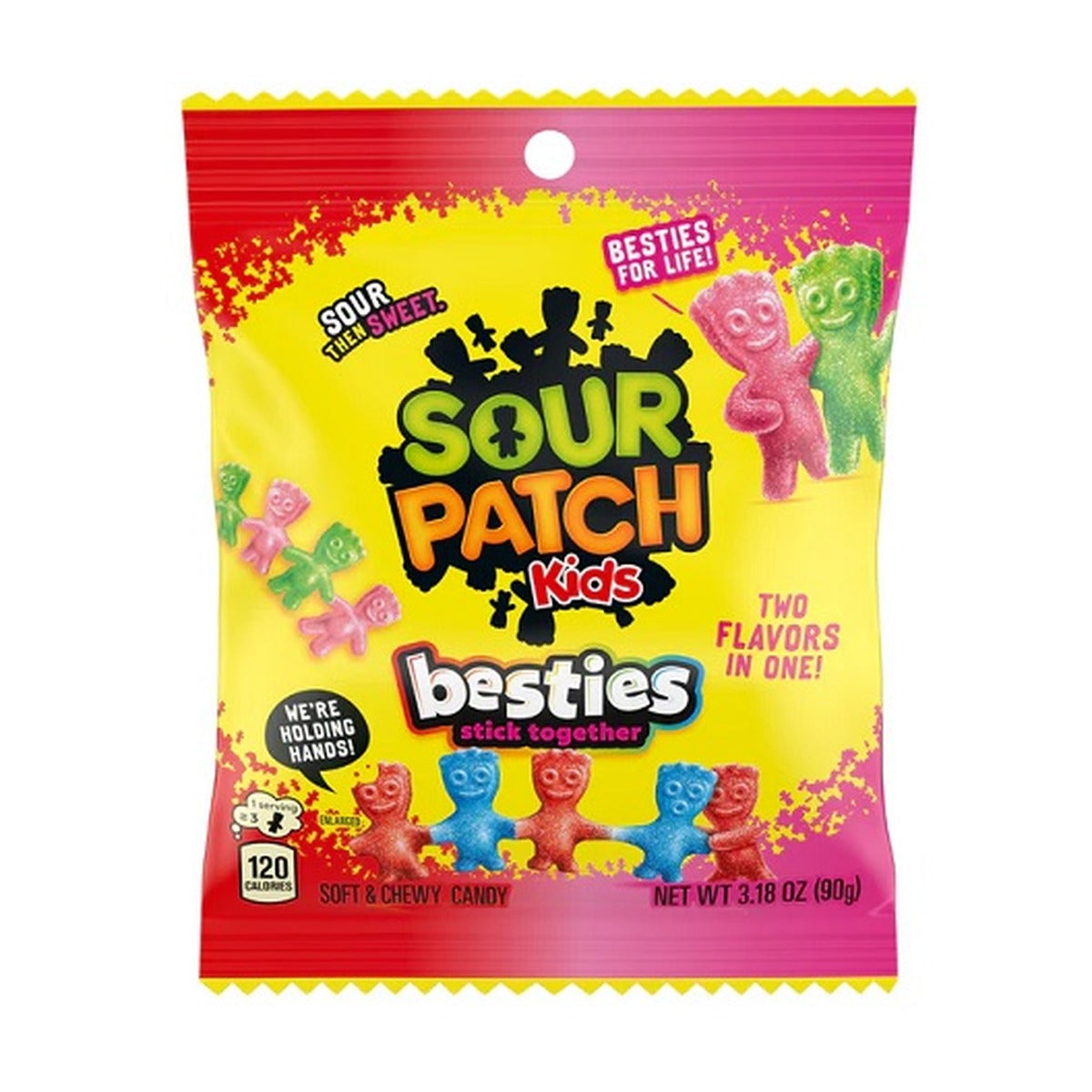 Sour Patch Kids Besties 3.18oz Peg Bag pack — full package
