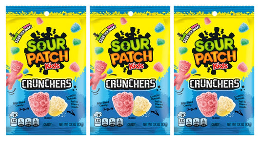 Sour Patch Kids Crunchers 2.73oz Bags — 3-Pack