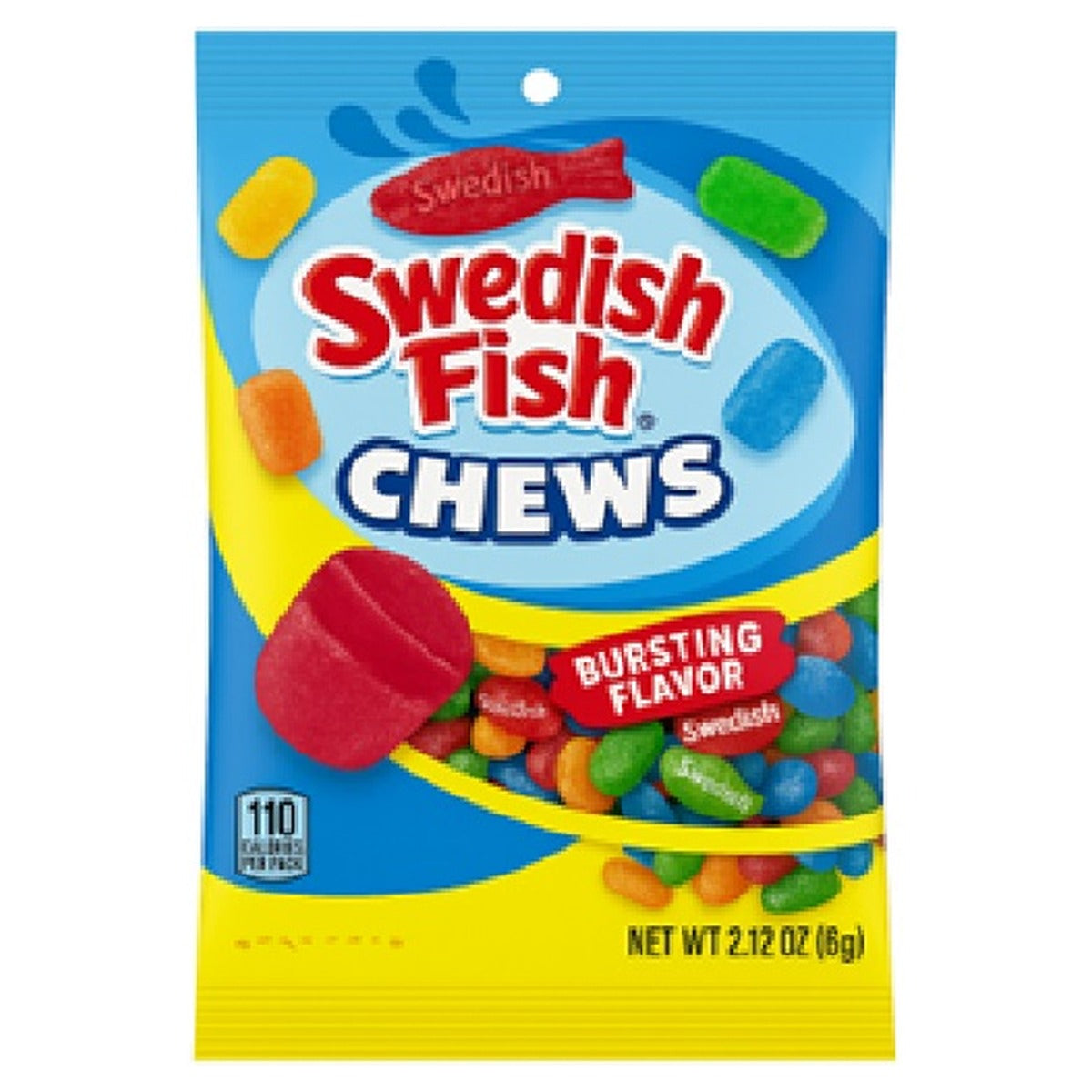 Swedish Fish Chews 2.12oz Peg Bag pack — full package
