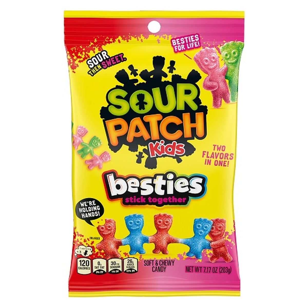 Sour Patch Kids Besties 7.17oz Peg Bag pack — full package