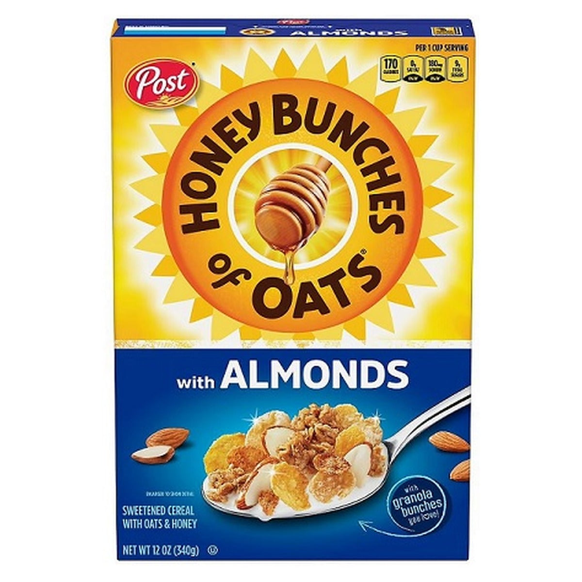 Honey Bunches of Oats Almond 12oz 12ct pack — full package
