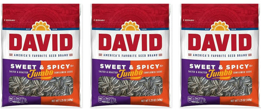 David Jumbo Sweet & Spicy Seeds 5.25oz 3-Pack — three single bags