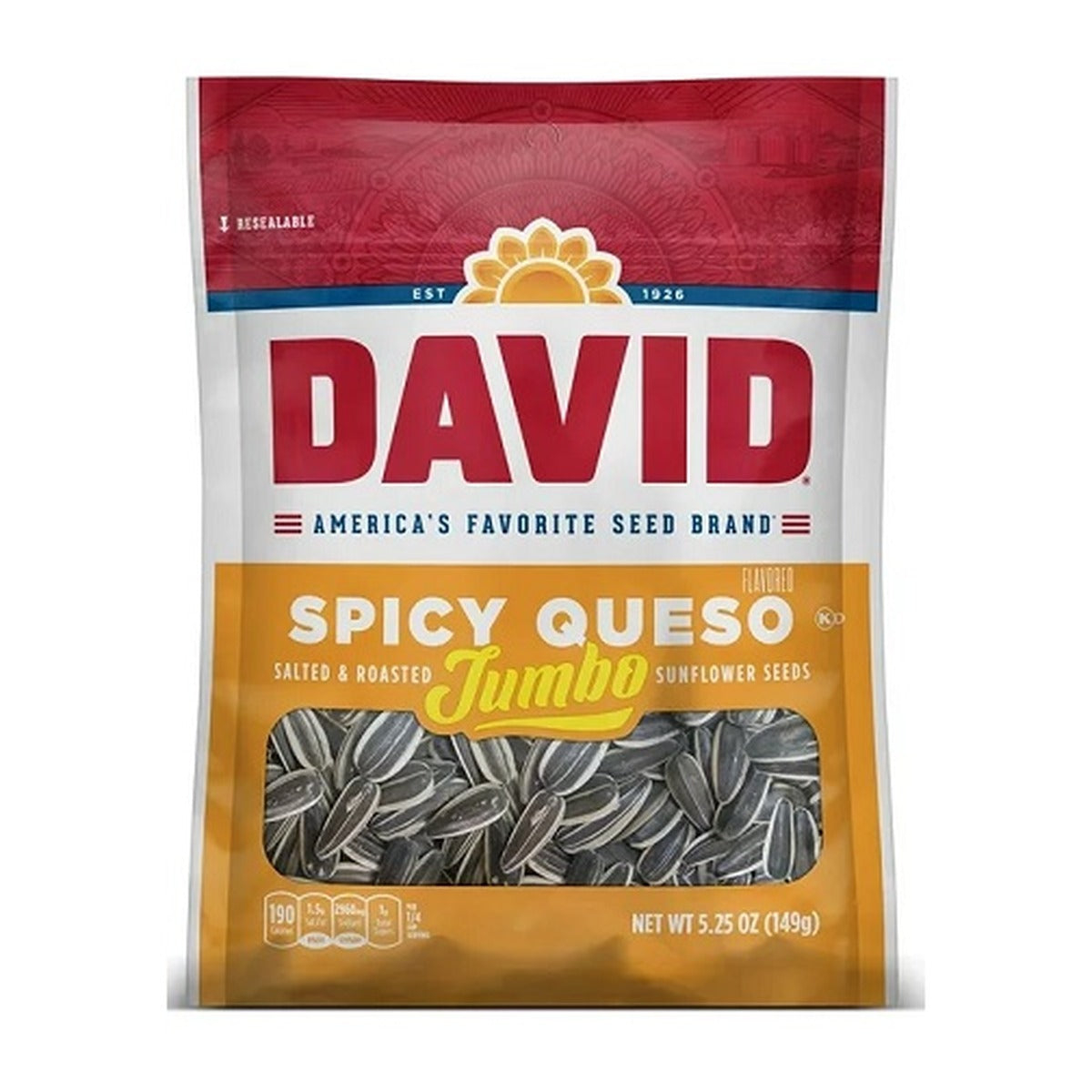 David Jumbo Spicy Queso Seeds 5.25oz — full package