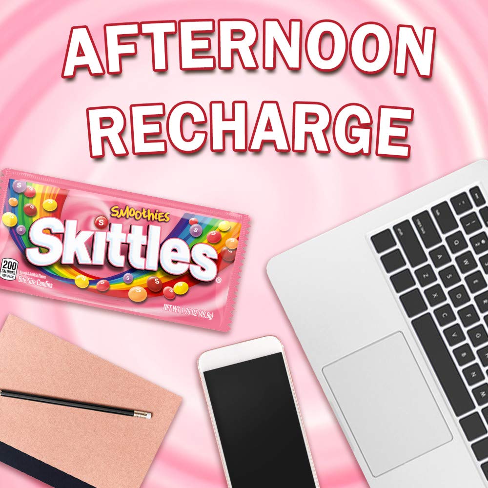 SKITTLES Smoothie Summer Chewy Candy Assortment , 24 Ct Bulk Candy Box