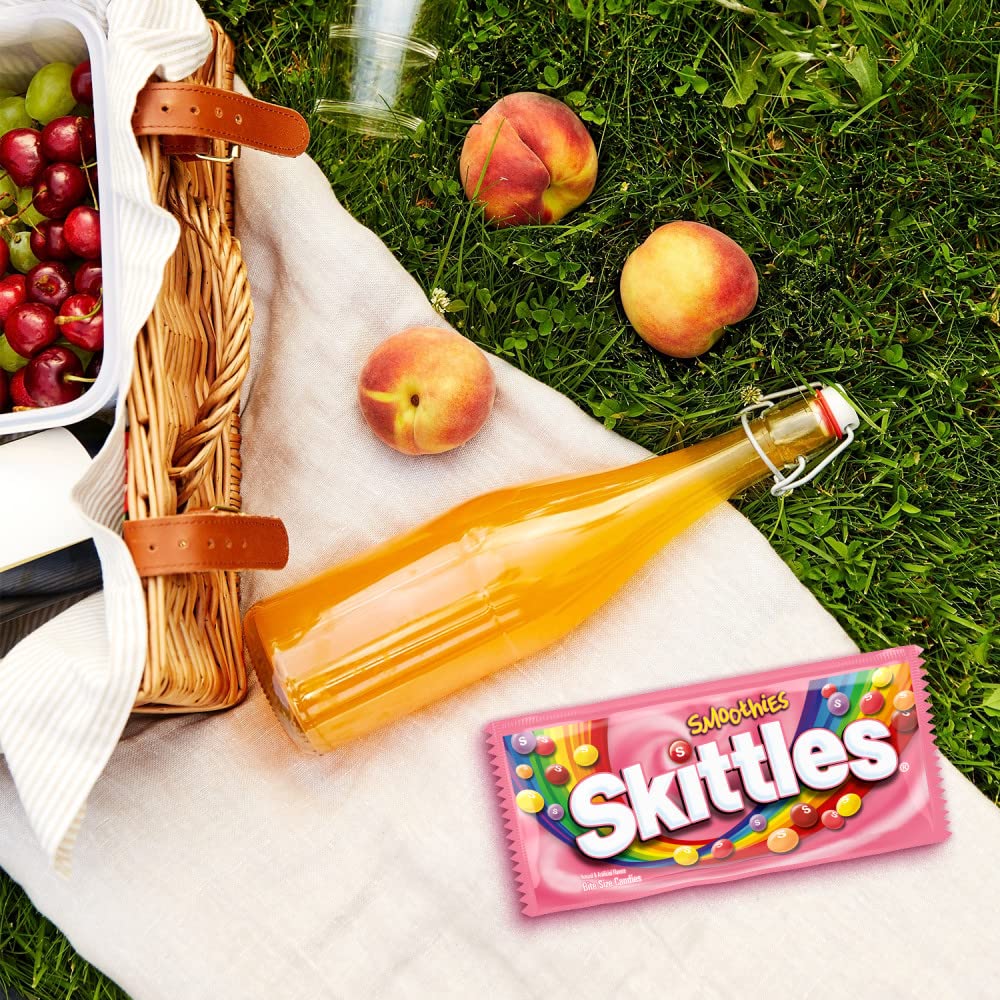 SKITTLES Smoothie Summer Chewy Candy Assortment , 24 Ct Bulk Candy Box