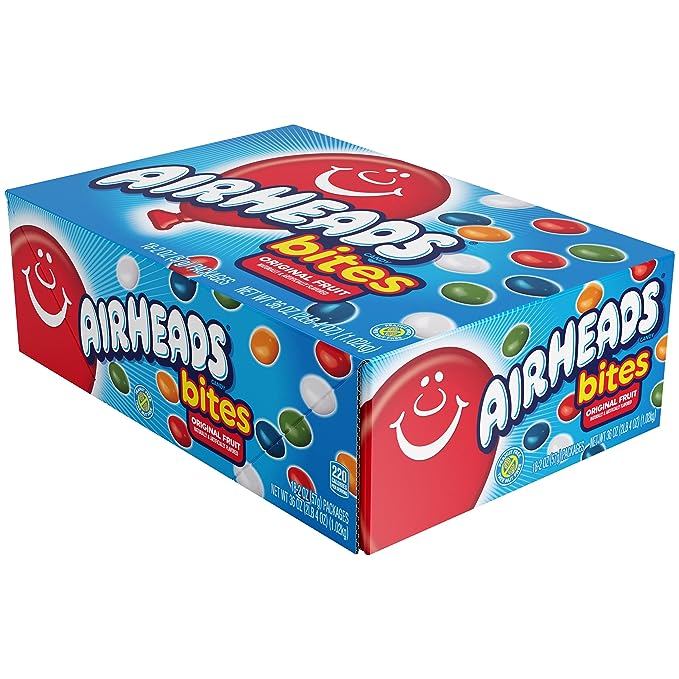 Airheads Candy Bites 2oz Packs (Box of 18)