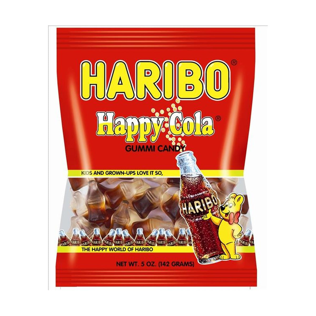 Haribo Happy Cola 5oz Peg Bag pack — full package