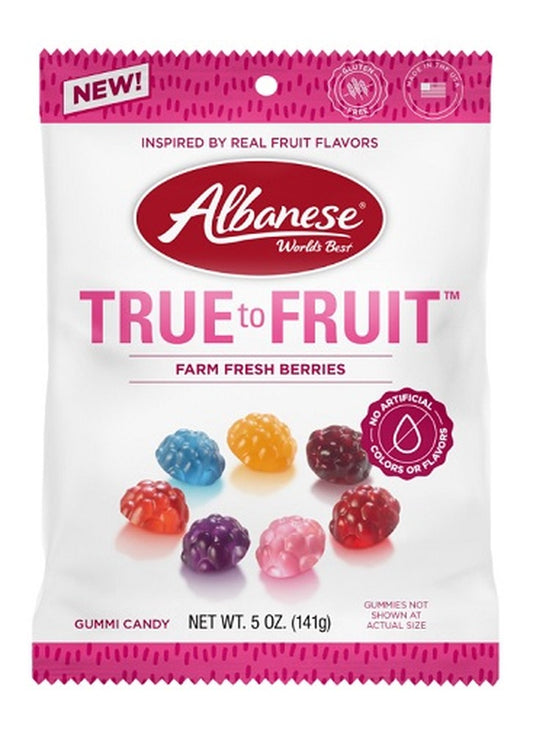 Albanese True to Fruit Farm Fresh Berries 5oz Peg Bags — pack