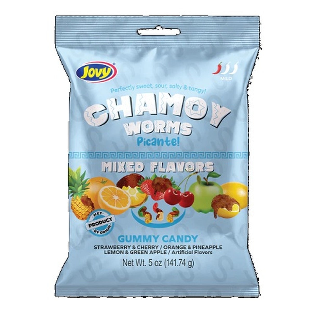 Jovy Chamoy Gummy Worms 5oz Peg Bag pack