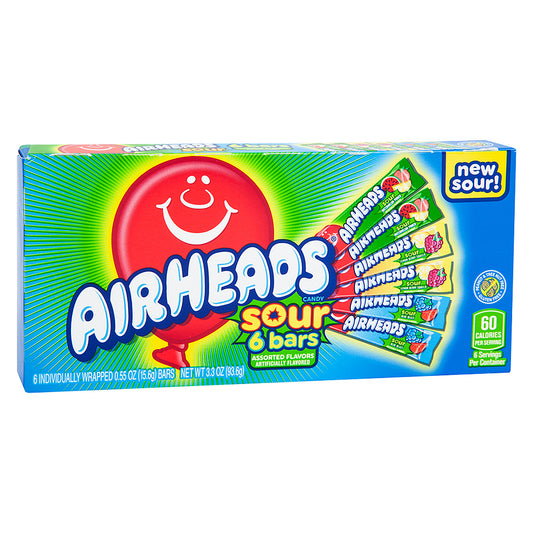 Airheads Sour Assorted 3.3oz Theater Boxes