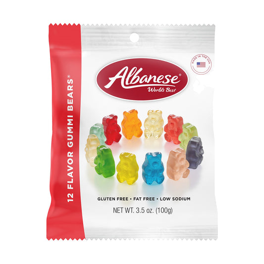 Albanese 12 Flavor Gummi Bears 3.5oz Peg Bags single