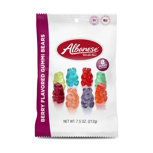 Albanese Berry Flavored Gummi Bears 7.5oz Peg Bags