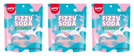 Amos Swedish Fizzy Soda Peg Bags 5oz — 3-Pack