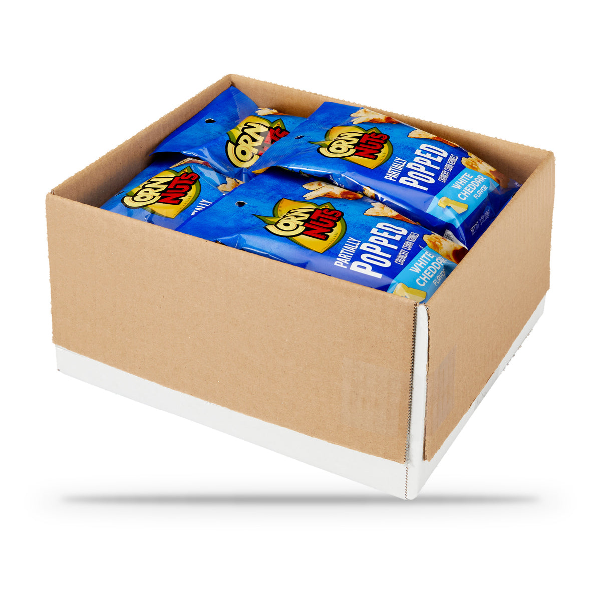 Corn Nuts Partially Popped White Cheddar 3oz Peg Bag, Box of 12 bags