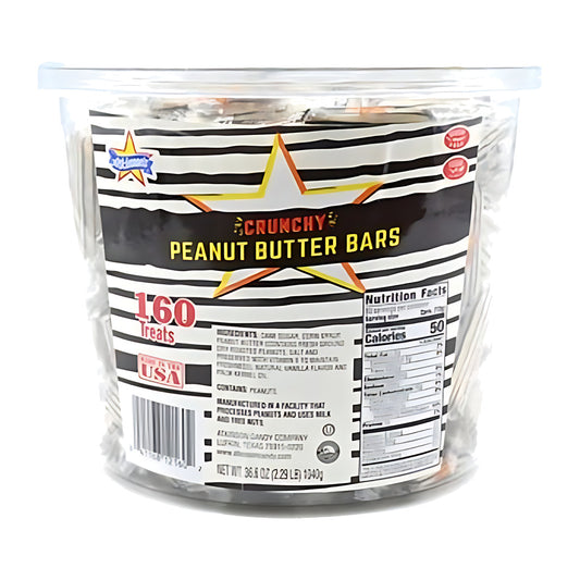 Crunchy Peanut Butter Bars Tub 160ct pack — full package
