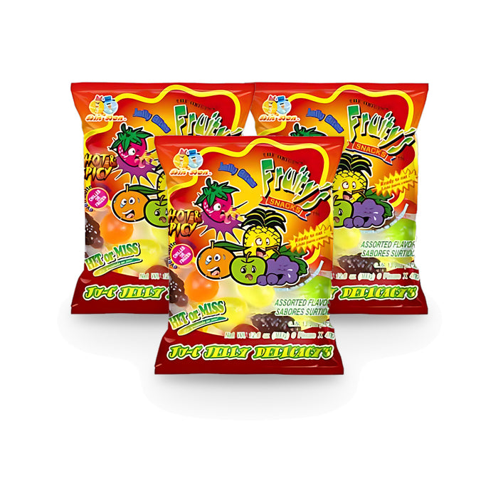 Din Don Fruity's Ju-C Jelly Bites Hot & Spicy 13oz