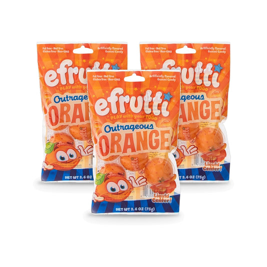 e.frutti 3D Fruit Outrageous Orange 2.6oz Peg Bag 3-Pack