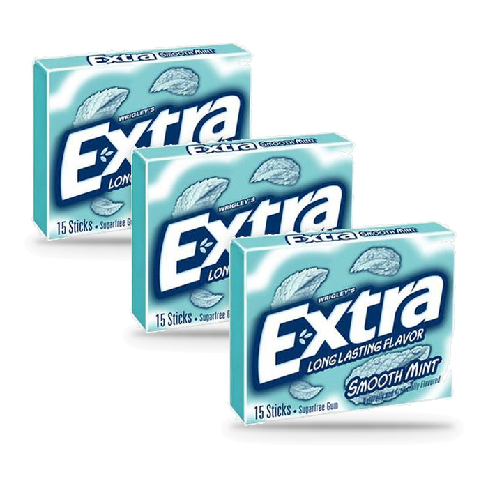 Extra Smooth Mint Sugar-Free Chewing Gum Party Packs 15-Stick