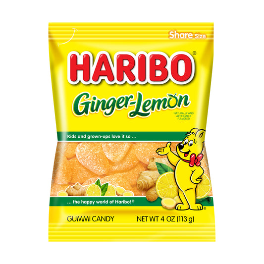 Haribo Ginger-Lemon 4oz Peg Bag