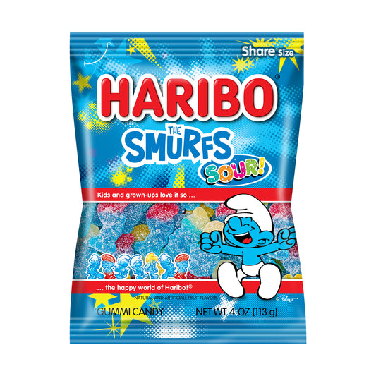Haribo Sour Smurfs 4oz Peg Bag