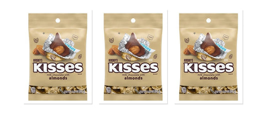 Hershey's Kisses Almond Peg Bag 4.48oz 3-Pack