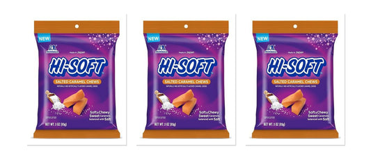Hi-Soft Salted Caramel Chews 3oz Peg Bag 3-Pack