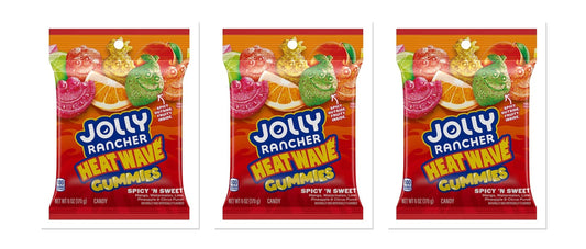 Jolly Rancher Gummies Heat Wave 6oz Peg Bag 3-Pack