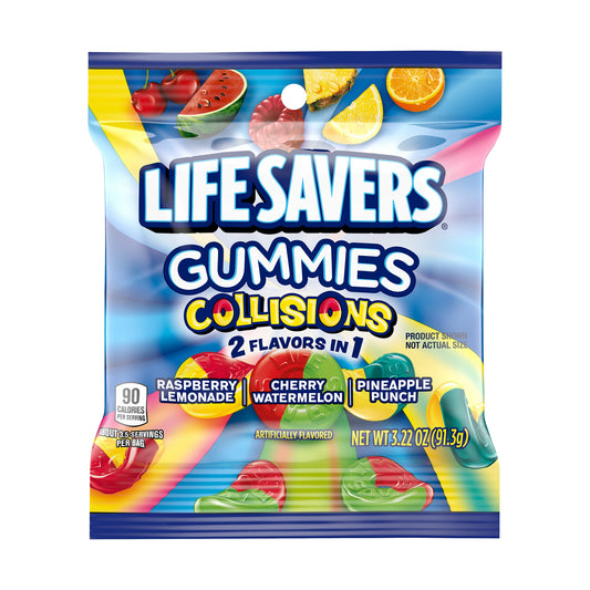 Life Savers Gummies Collisions 3.22oz Peg Bag