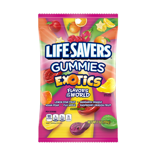 Life Savers Gummies Exotics 7oz Peg Bag