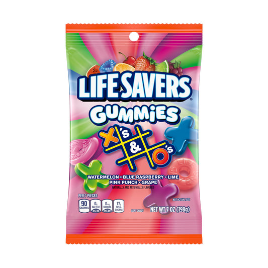 Life Savers Gummies X's & O's 7oz Peg Bag