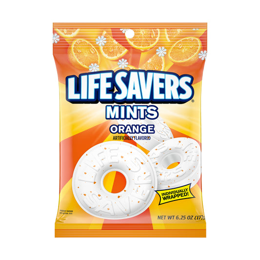 Life Savers Orange Mints 6.25oz Peg Bag