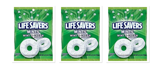 Life Savers Wint-O-Green 6.25oz Peg Bag 3-Pack