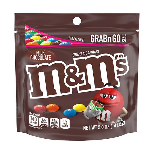 M&M's Milk Chocolate 5oz Pouch single