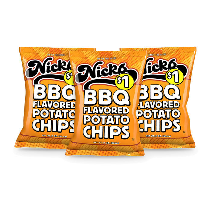 Nick's BBQ Flavored Potato Chips 2oz Bag